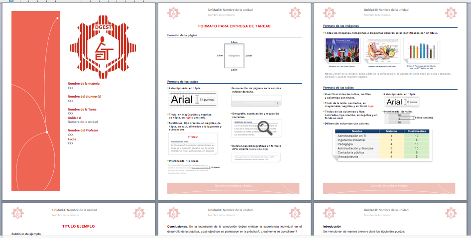 Portada E S T Formato Para Entregar Practicas Y O Trabajos