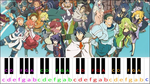 Log Horizon (Main Theme) Piano / Keyboard Easy Letter Notes for Beginners