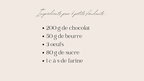 Fondants chocolat