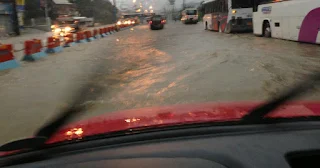 Flooded street in Lipa