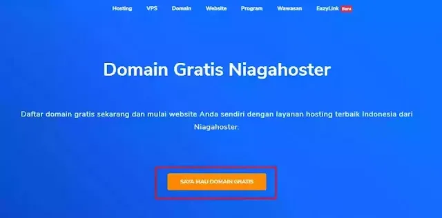 Domain Gratis dari Niagahoster