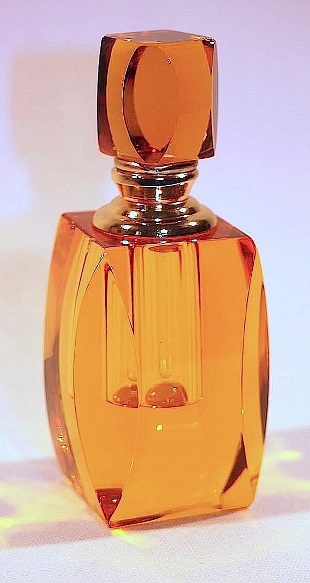 A 1960s amber perfume bottle