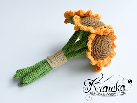 Krawka: sunflower bouquet free pattern by Krawka