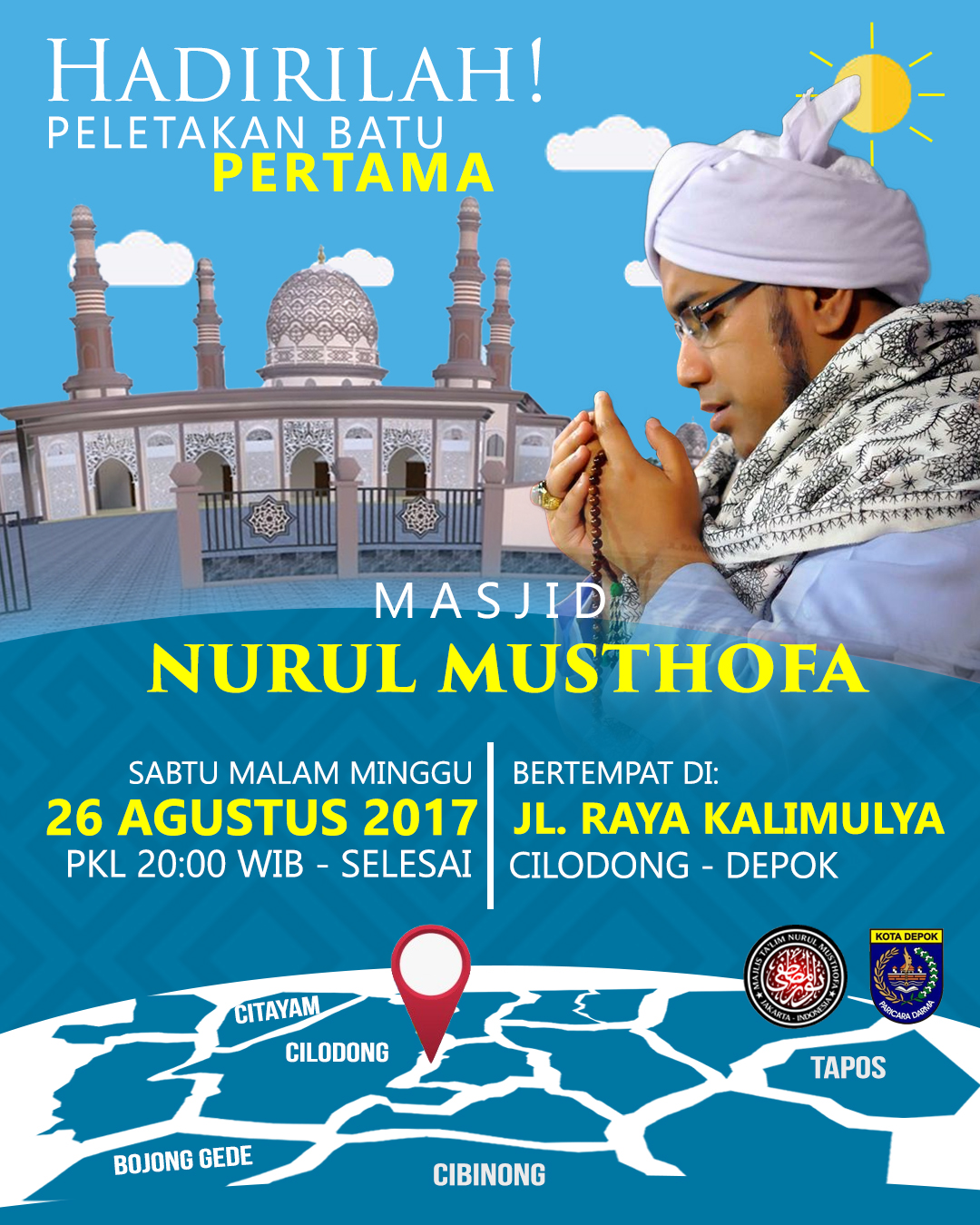 Event Peletakan Batu Pertama Masjid Nurul Musthofa 