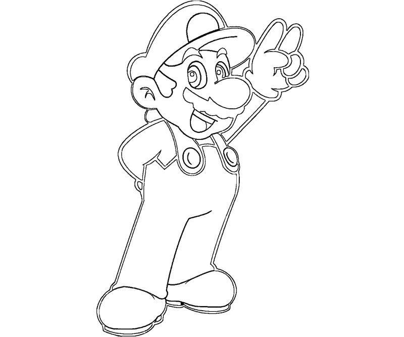 Printable Super Mario 4 Coloring Page