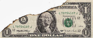 Torn Dollar Bill - Source: secretservice.gov
