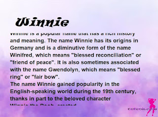 meaning of the name "Winnie"