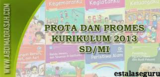 Prota dan Promes SD K13 Kelas 1,2,3,4,5,6, revisi 2017-2018