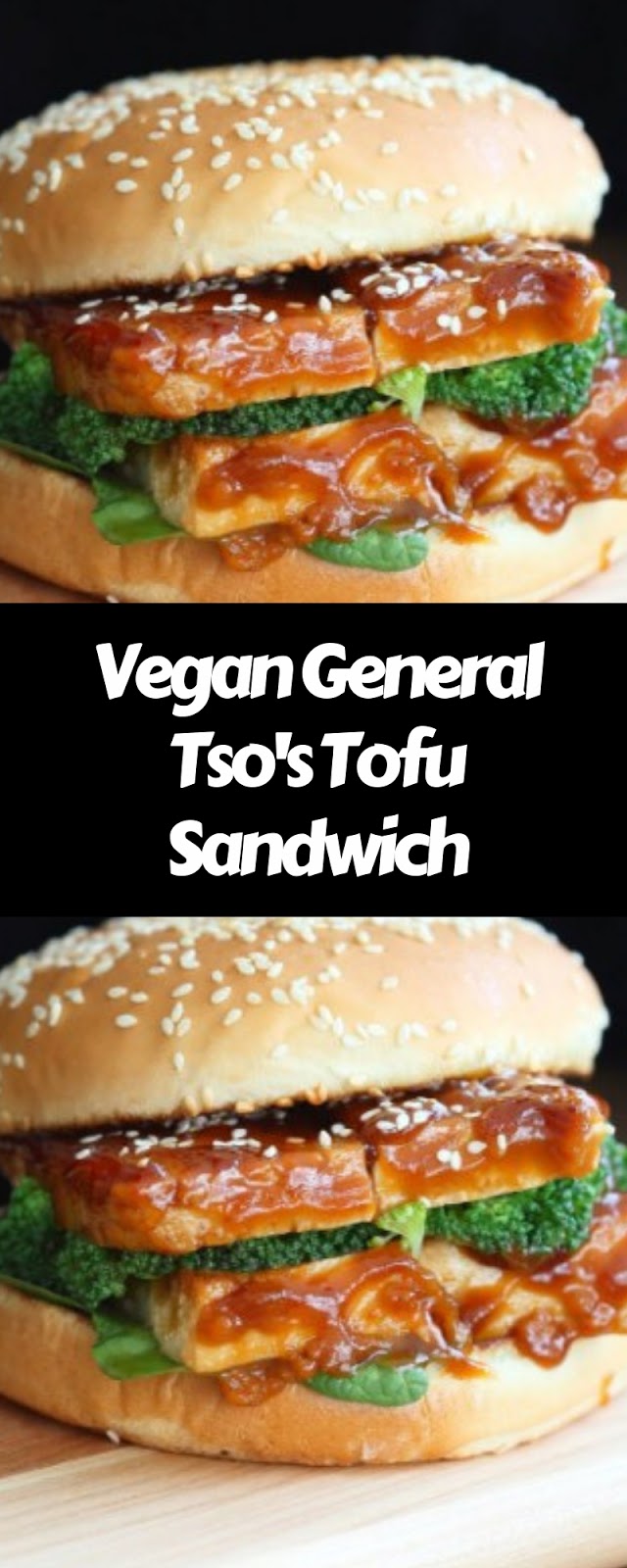 Vegan General Tso and Tofu Sandwich