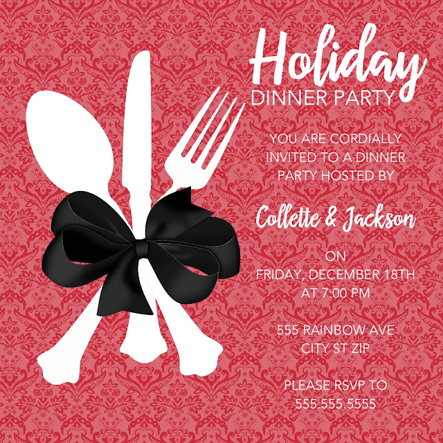 What 5 Teach Me: Holiday Dinner Invitation