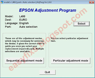 Adjustment Program Epson L486 - EURO CIS ver.1.0.0