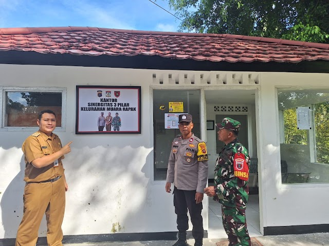 Tiga Pilar Kelurahan Muara Rapak Laksanakan Pengecekan Kantor dan Himbauan Kamtibmas