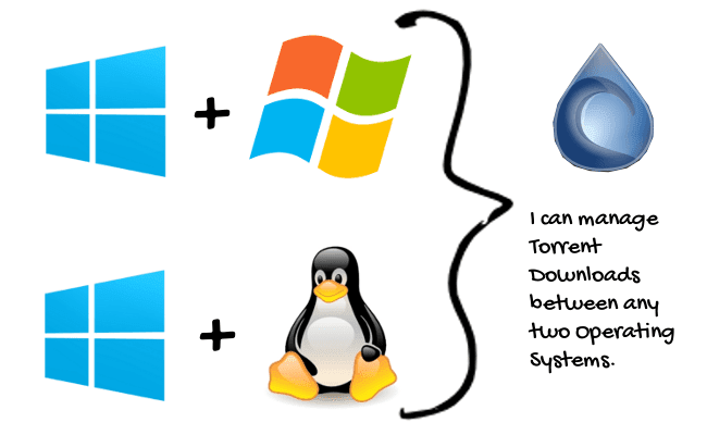 making torrent download easy on a dualboot system
