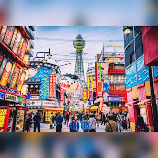 This is an illustration of Osaka (One of the best tourist destinations in Japan)