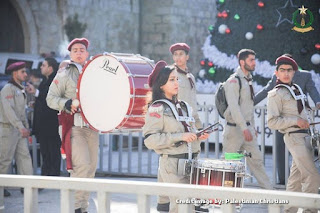Parade Natal warga Arab di Betlehem Palestina