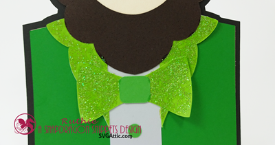 Leprechaun character shaped card, SnapDragon Snippets, Ruthie Lopez. 3