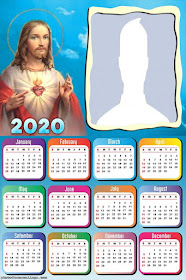 Jesus: Free Printable 2020 Calendar.