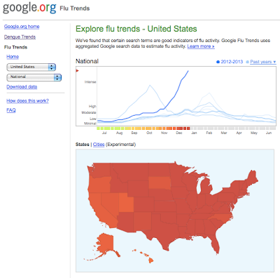 Google flu map