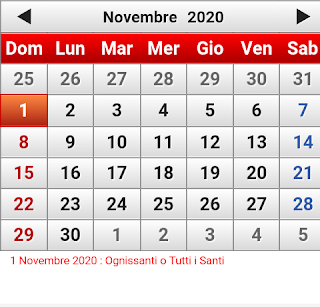 calendario 2020 dicembre