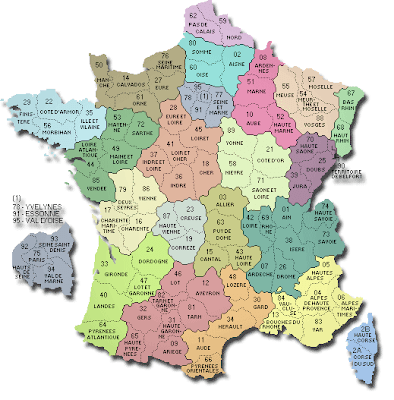 carte départementale