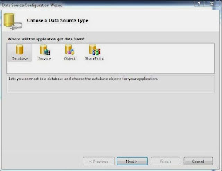 Select Database in configuration wizard