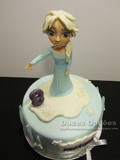 Bolo de aniversário com a Elsa frozen disney