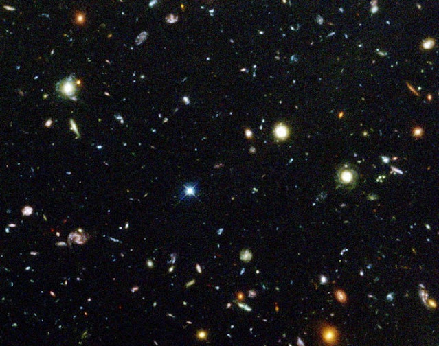 Hubble telescope is seeking information from the beginning of the universe.