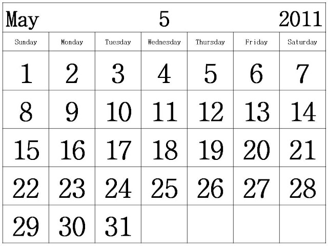 free printable blank calendars 2011. 2011 calendar printable big