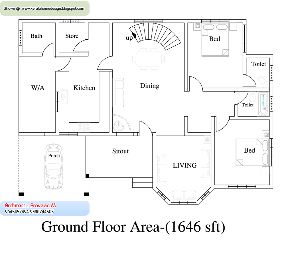 Home plan and elevation -2637 Sq. Ft  home appliance