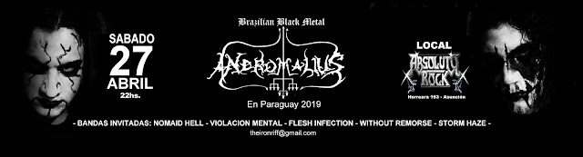 ANDROMALIUS en Paraguay 2019 - https://www.facebook.com/events/325386631521211/