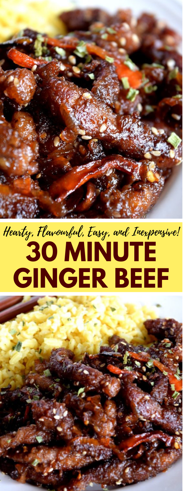 30 Minute Ginger Beef #dinner #recipe 