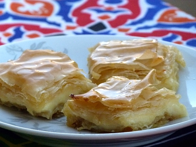 Filo Teig mit Pudding