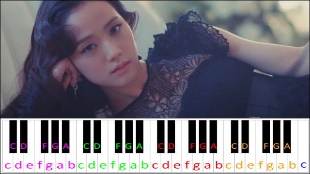 FLOWER by JISOO Piano / Keyboard Easy Letter Notes for Beginners