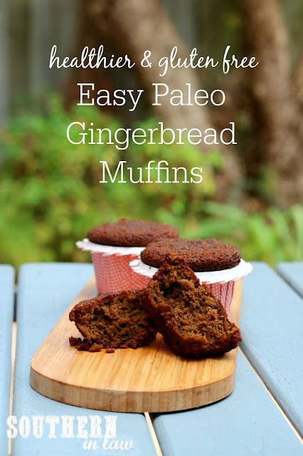 Easy One Bowl Paleo Gingerbread Muffins Recipe – gluten free, grain free, paleo, dairy free, sugar free, low fat, healthy dessert recipes, clean eating recipe, healthy Christmas recipes