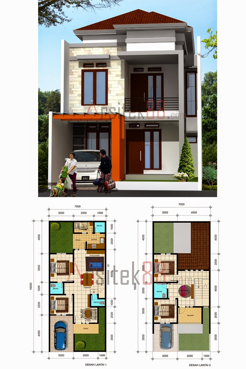 Desain Rumah Minimalis 2 Lantai Ukuran 7 X 15 Gambar Desain Rumah