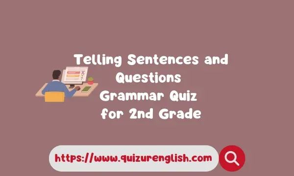 Telling Sentences and Questions Grammar Quiz for 2nd Grade