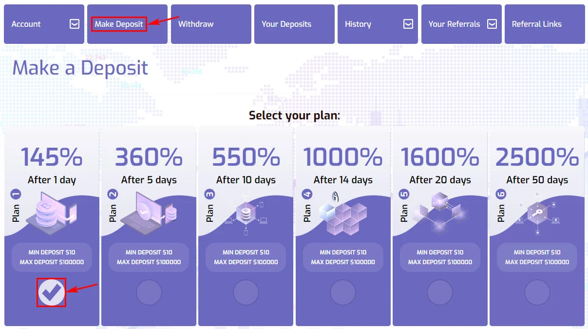 Создание депозита в StableCryptoCapital LTD