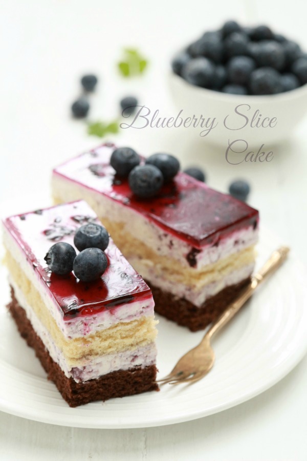 Blueberry Slice Cake - masam manis