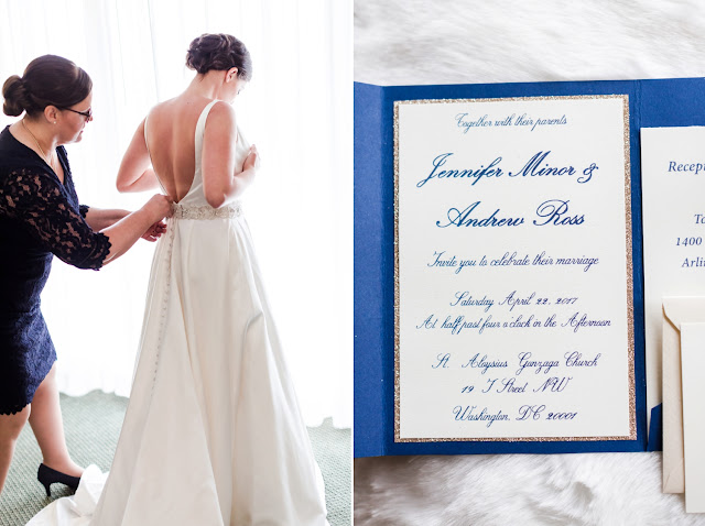 A classic Washington, DC wedding at St. Aloysius church and Top of the Town by Heather Ryan Photography