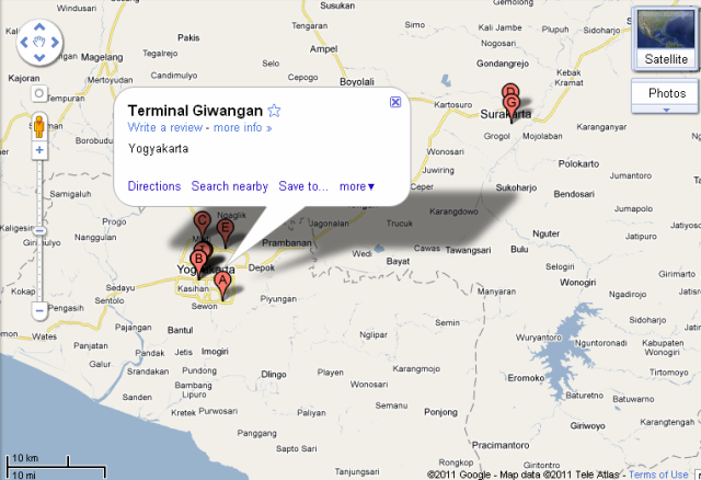 Peta Terminal Giwangan Yogyakarta  Media Online Kecamatan 