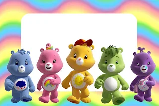 Care Bears Party, Free Printable Invitations, Labels or Cards.