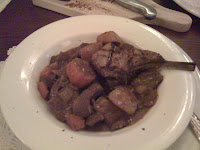 Beef Stew with a lamb chop