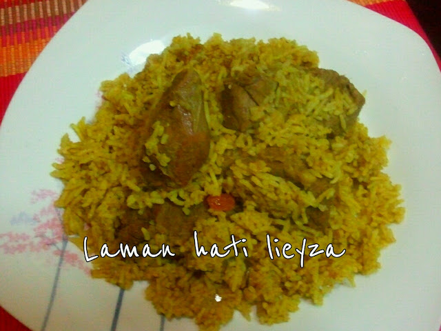 LAMAN HATI LIEYZA: Nasi beriani daging & kari daging