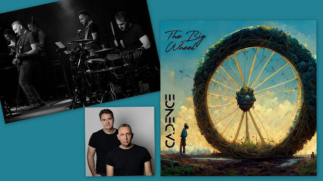 Banda CADENCE e capa do EP “The Big Wheel”.