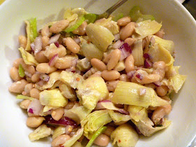 Artichoke and White Bean Salad: A light and refreshing salad with flavors that POP!  Perfect for a potluck or summer alfresco dinner.  Slice of Southern