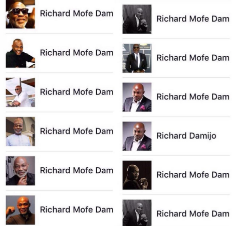 Richard Mofe Damijo RMD shares 12 fake accounts impersonating him on Facebook, warns fans