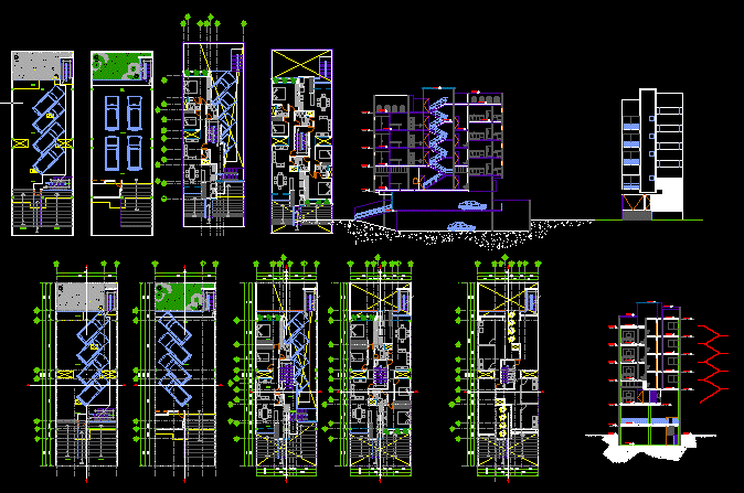 Apartment Building Plans Dwg