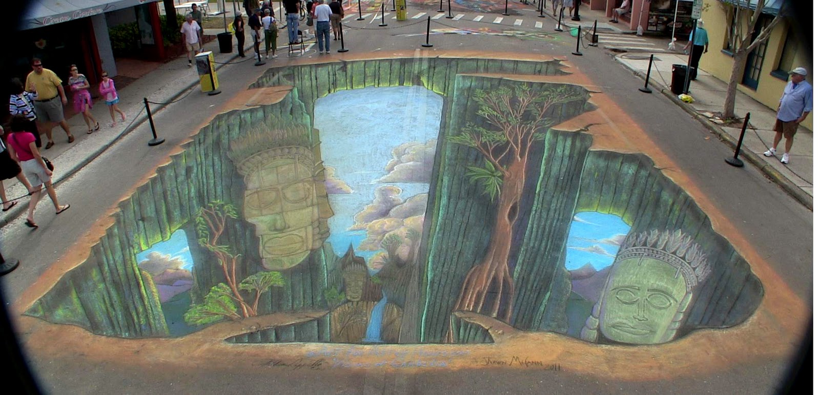 Shawn McCann Street Painting 3D Wall Murals Regulare Mural Work