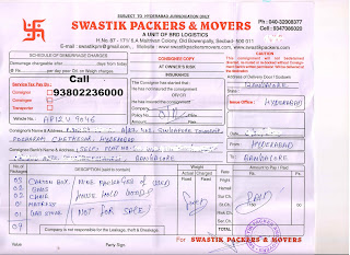 packers & movers bill - 09380223600