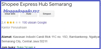 Alamat dan Nomor Telepon kantor Shopee Express Standar Semarang